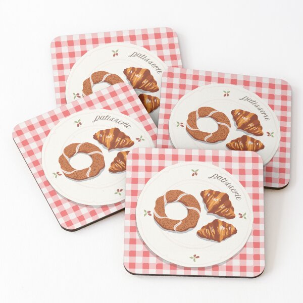 Item preview, Vintage Breakfast Plate with Croissant & Simit | Cozy European Bakery Illustration designed and sold by lazonabianca.