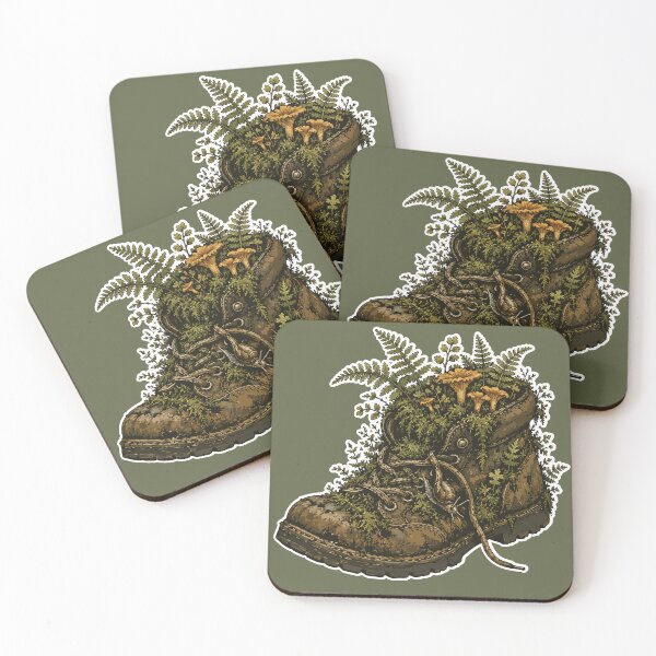 Item preview, Forest Boot Planter Woodland Botanical Illustration designed and sold by SimplePoDesign.