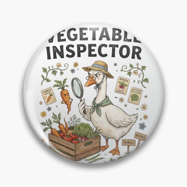Item preview, Vegetable Inspector Quality Control Goose designed and sold by Roy & Tiffany.