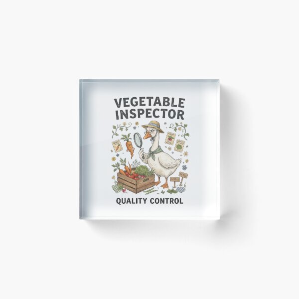 Item preview, Vegetable Inspector Quality Control Goose designed and sold by Tiffany Roy.