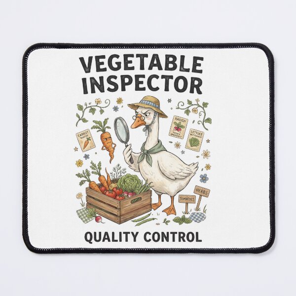 Item preview, Vegetable Inspector Quality Control Goose designed and sold by Roy & Tiffany.