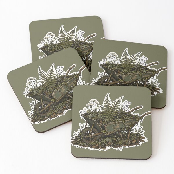 Item preview, Forest Wheelbarrow Planter Botanical Woodland Illustration designed and sold by SimplePoDesign.