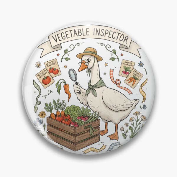 Item preview, Vegetable Inspector Goose Banner designed and sold by Roy & Tiffany.