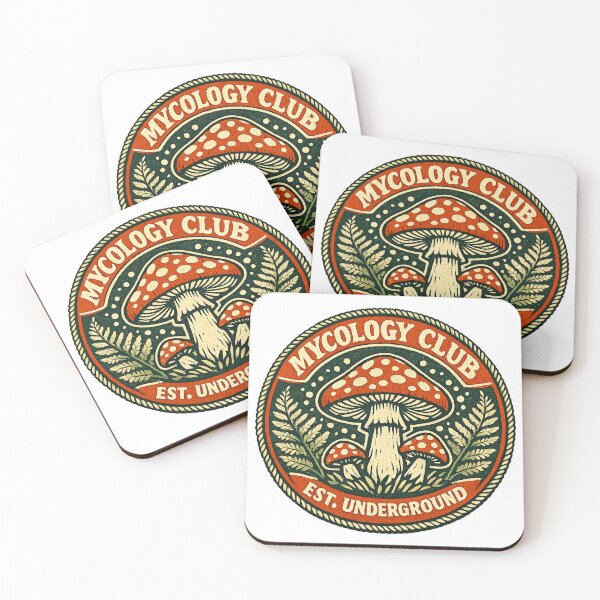Item preview, Mycology Club Retro Badge - Fly Agaric Mushroom Foraging designed and sold by Wanderquill Studio.