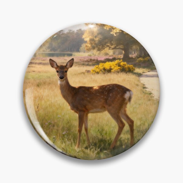 Item preview, New Forest Roe Deer Wall Art Print, Hampshire Summer Wildlife Decor designed and sold by QuietCanvasArtworks.
