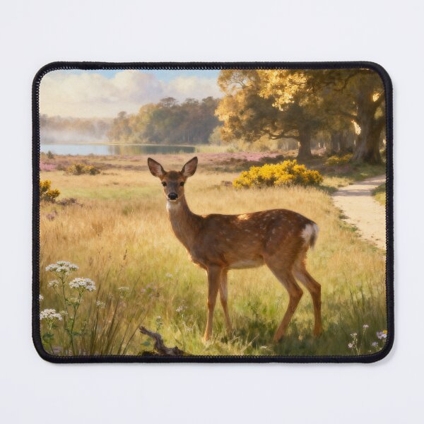 Item preview, New Forest Roe Deer Wall Art Print, Hampshire Summer Wildlife Decor designed and sold by QuietCanvasArtworks.