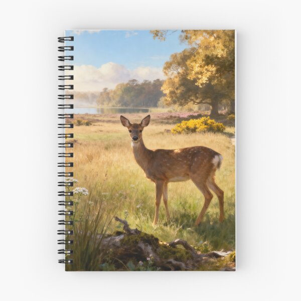 Item preview, New Forest Roe Deer Wall Art Print, Hampshire Summer Wildlife Decor designed and sold by QuietCanvasArtworks.