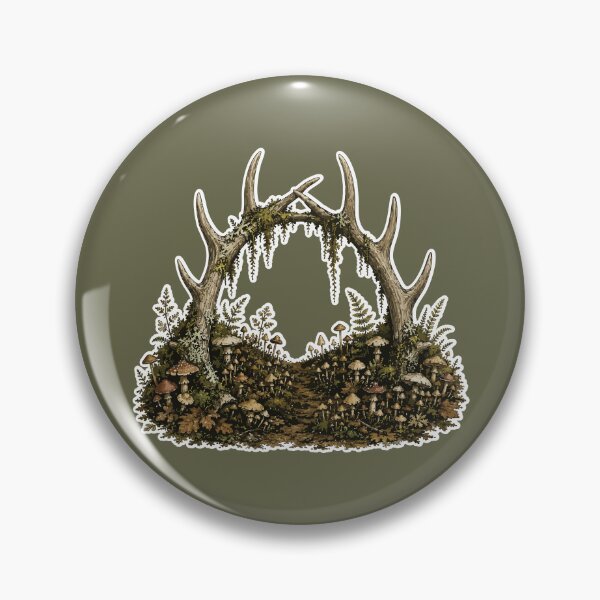Item preview, Woodland Antler Arch Forest Path Botanical Illustration designed and sold by SimplePoDesign.