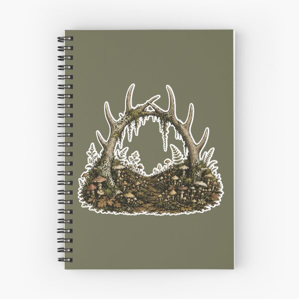 Item preview, Woodland Antler Arch Forest Path Botanical Illustration designed and sold by SimplePoDesign.