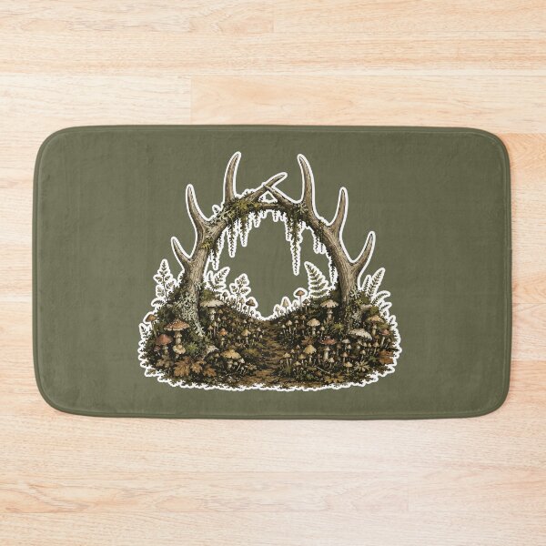 Item preview, Woodland Antler Arch Forest Path Botanical Illustration designed and sold by SimplePoDesign.
