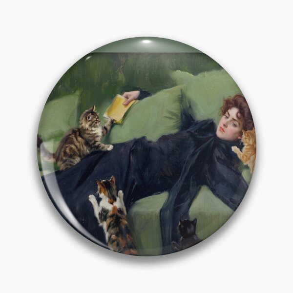 Item preview,   Ramon Casas i Carbó - Decadent young woman After the dance and cats designed and sold by TeeARTHY.