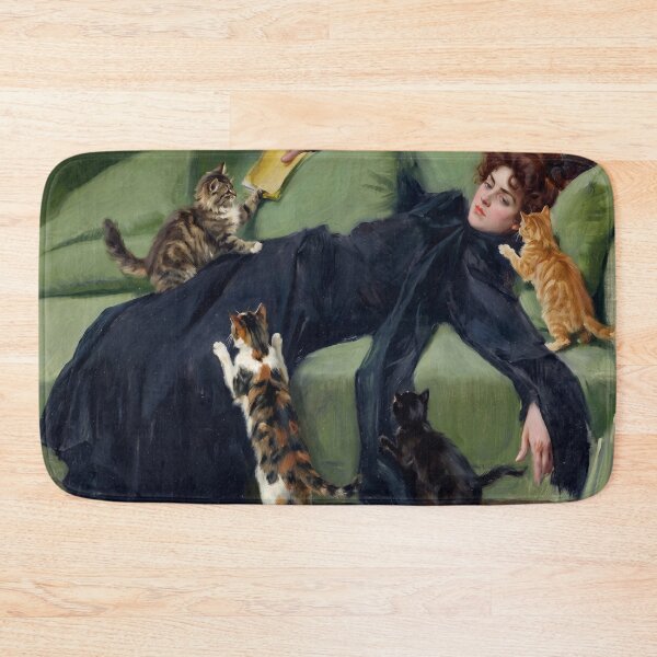 Item preview,   Ramon Casas i Carbó - Decadent young woman After the dance and cats designed and sold by TeeARTHY.