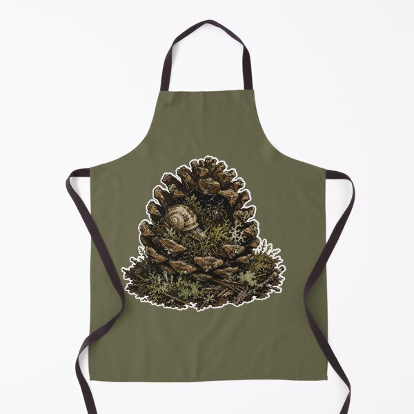Item preview, Woodland Pine Cone Snail Botanical Forest Illustration designed and sold by SimplePoDesign.