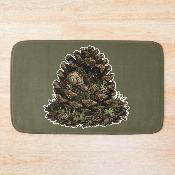Item preview, Woodland Pine Cone Snail Botanical Forest Illustration designed and sold by SimplePoDesign.