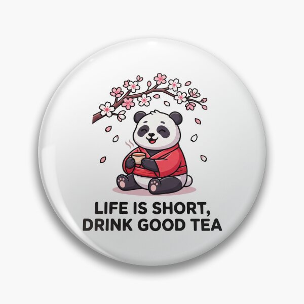 Item preview, Life Is Short Drink Good Tea Zen Panda T-Shirt designed and sold by fowzi shokri.