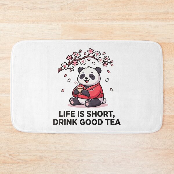 Item preview, Life Is Short Drink Good Tea Zen Panda T-Shirt designed and sold by fowzi shokri.