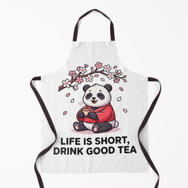Item preview, Life Is Short Drink Good Tea Zen Panda T-Shirt designed and sold by fowzi shokri.