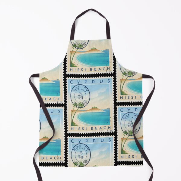 Item preview, Nissi Beach Cyprus Turquoise Bay Islet Stamp Sticker designed and sold by stickercuffs.