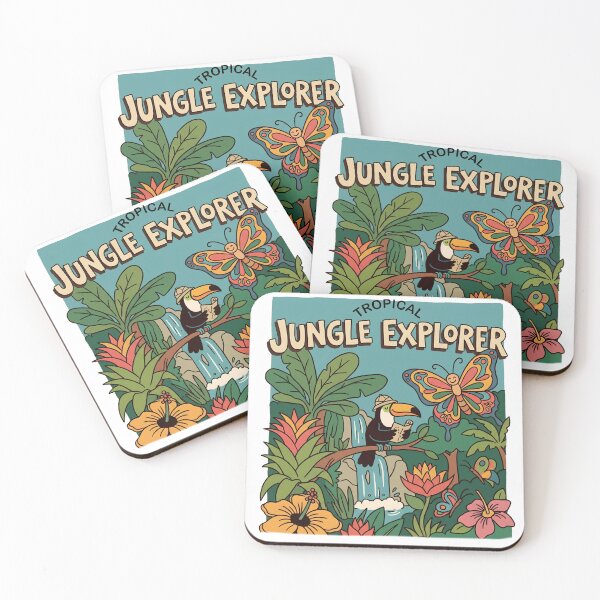 Item preview, Tropical Jungle Explorer Vintage 70s Art designed and sold by UTAUTI.