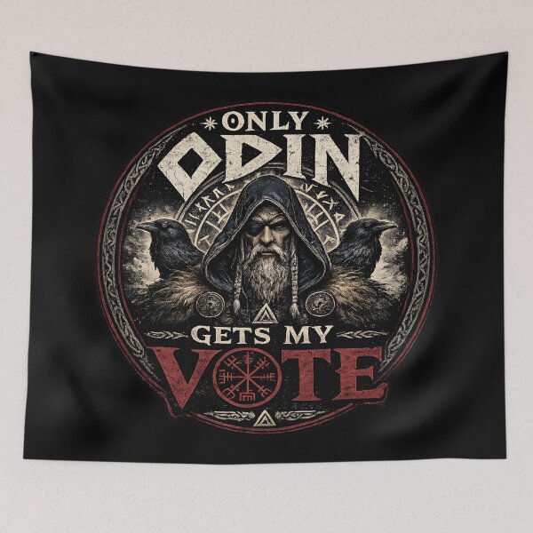 Item preview, Only Odin Gets My Vote | Funny Viking Norse Mythology Design designed and sold by Mythborn Saga.