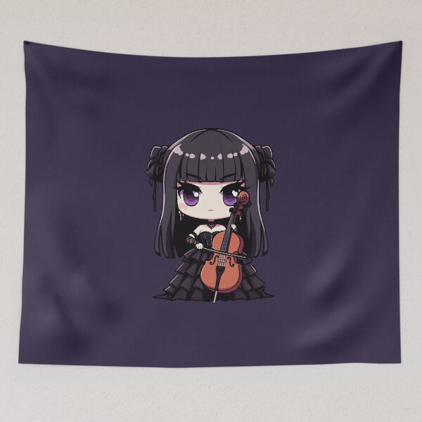Item preview, Cute Goth Girl Playing the Cello designed and sold by Monkey-Bar.