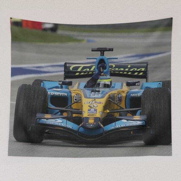 Item preview, Driver Celebrating Race Win Poster designed and sold by Road To Track.