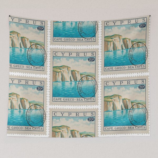 Item preview, Cape Greco Cyprus Sea Caves Cliff Stamp Sticker designed and sold by stickercuffs.