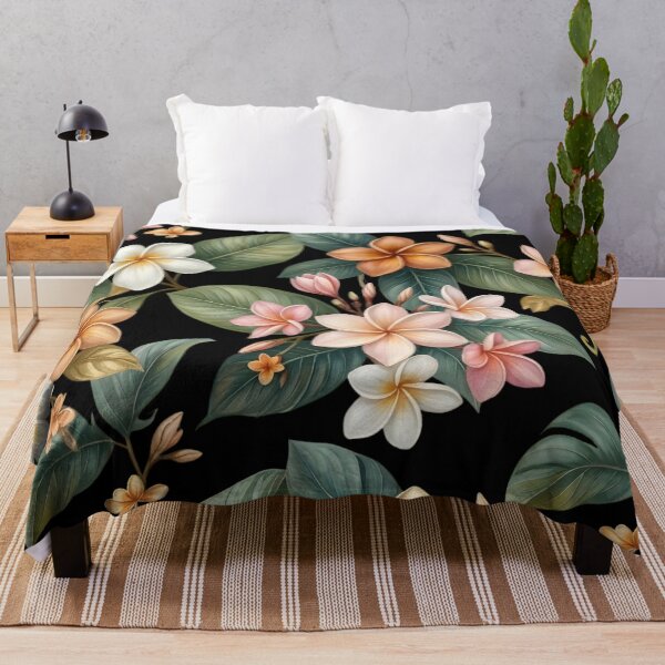 Item preview, Hawaiian Plumerias Abstract Painting Dark designed and sold by Eclectic Monkey.