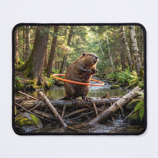 Item preview, Spicy Beaver Hula Hoopin' the Afternoon Away designed and sold by Tridentulus.