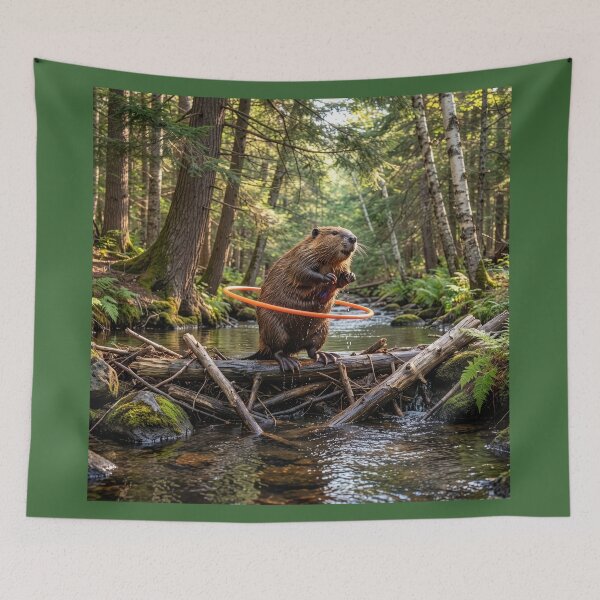 Item preview, Spicy Beaver Hula Hoopin' the Afternoon Away designed and sold by Tridentulus.