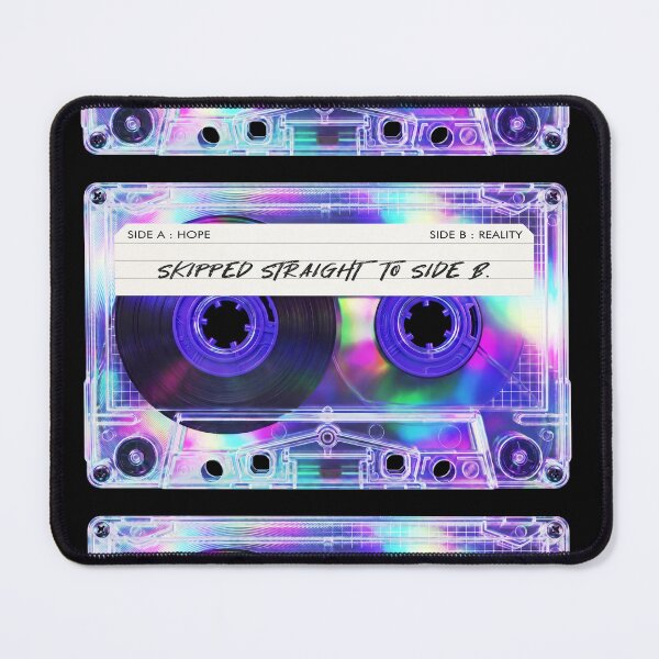 Item preview, Cassette Tape Holographic Vaporwave Quote For Retro Music Lovers designed and sold by roarsomethings.