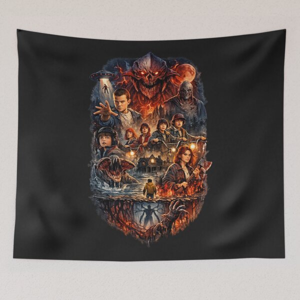 Item preview, Stranger Things Retro Horror Collage – Upside Down Adventure  designed and sold by AndGarciart.