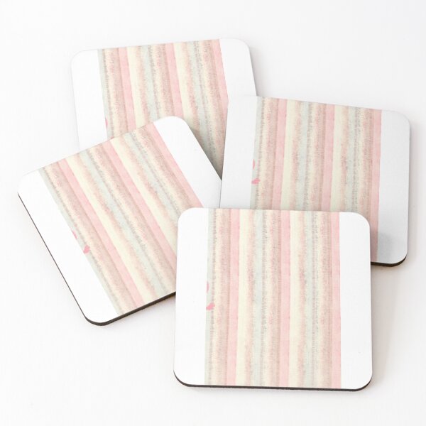 Item preview, Watercolor Pastel Pink Textured Stripes designed and sold by rainyclouddiary.