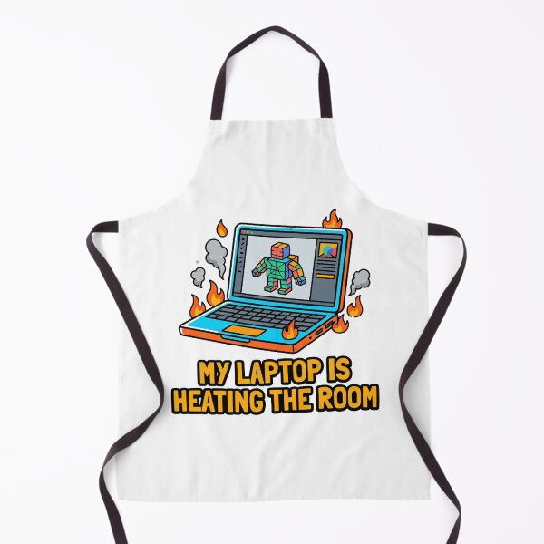 Item preview, My Laptop Is Heating The Room Funny 3D Render T-Shirt designed and sold by fowzi shokri.