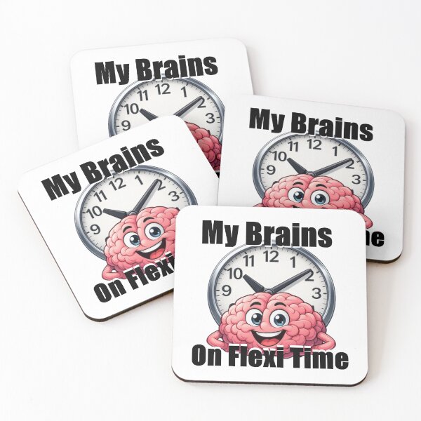 Item preview, Cartoon, brain, clock, time, funny, smart, creative, flexible, designed and sold by hardingcarl2.