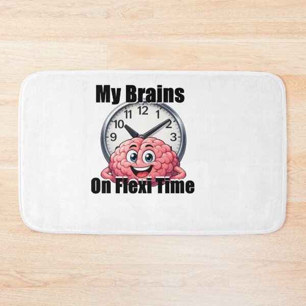 Item preview, Cartoon, brain, clock, time, funny, smart, creative, flexible, designed and sold by hardingcarl2.