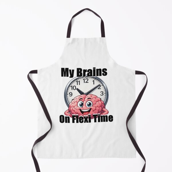 Item preview, Cartoon, brain, clock, time, funny, smart, creative, flexible, designed and sold by hardingcarl2.