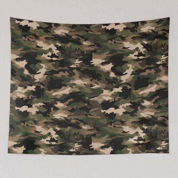 Item preview, Classic Woodland Camo Pattern - Bold Green Brown & Black Camouflage designed and sold by Nine Lives Studio.