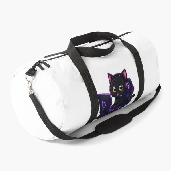 Item preview, Cute Black Cat Gamer with Headset Sticker designed and sold by Aliplus+.
