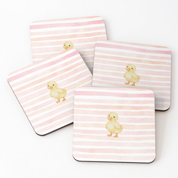 Item preview, Cute Duck Watercolor | Minimal Duckling Stripes Design designed and sold by NOUURRRR.