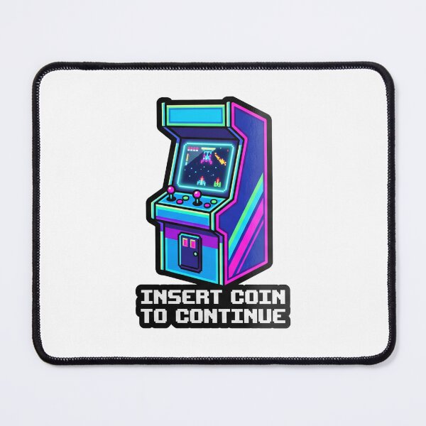 Item preview, Insert Coin To Continue Retro Pixel Arcade Gaming T-Shirt designed and sold by fowzi shokri.
