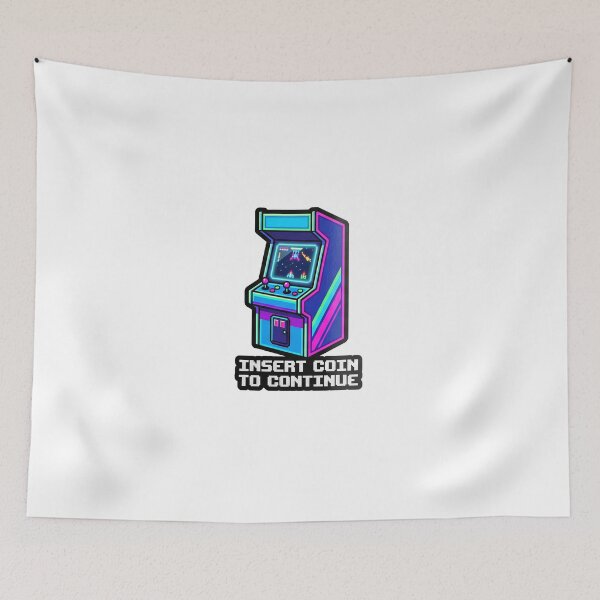 Item preview, Insert Coin To Continue Retro Pixel Arcade Gaming T-Shirt designed and sold by fowzi shokri.