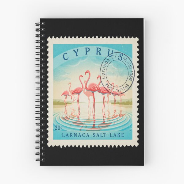 Item preview, Larnaca Salt Lake Cyprus Flamingo Crest Stamp Sticker designed and sold by stickercuffs.