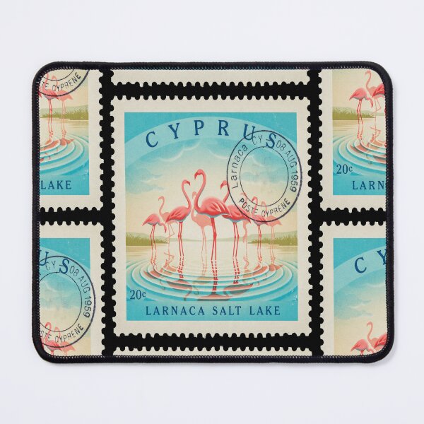 Item preview, Larnaca Salt Lake Cyprus Flamingo Crest Stamp Sticker designed and sold by stickercuffs.