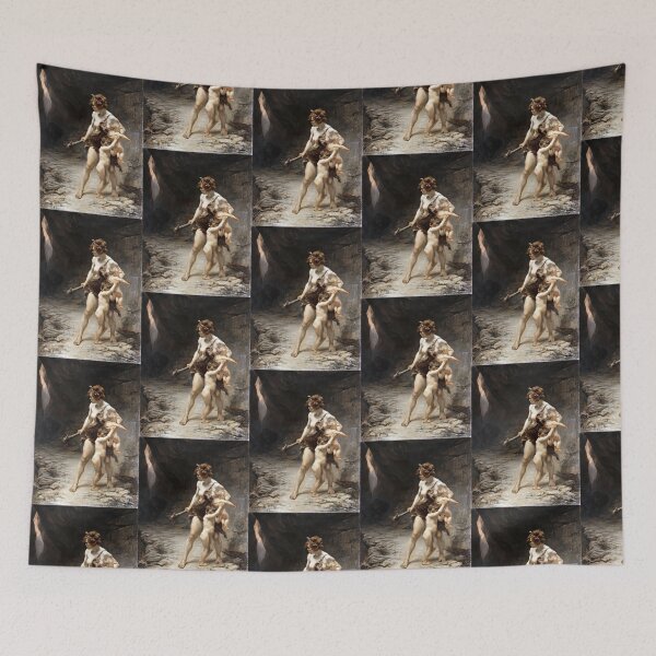 Item preview, Two Mothers Léon Maxime Faivre Prehistoric Cave Painting designed and sold by TeeARTHY.