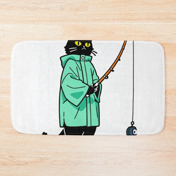 Item preview, Character - Cat Fisherman Back View Mountains designed and sold by World-Pets.