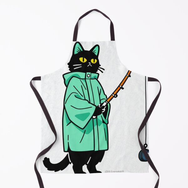 Item preview, Character - Cat Fisherman Back View Mountains designed and sold by World-Pets.