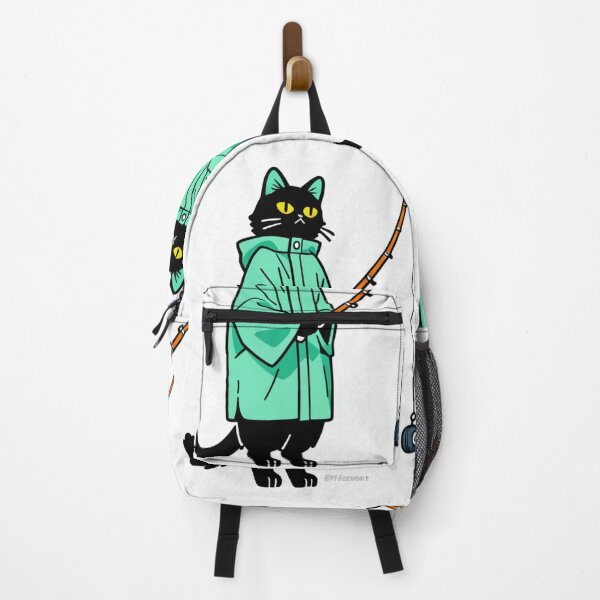 Item preview, Character - Cat Fisherman Back View Mountains designed and sold by World-Pets.