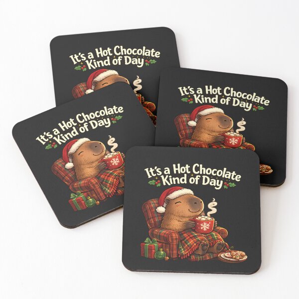 Item preview, Festive Cute Capybara Christmas Hot Chocolate Day designed and sold by Genius Geek.