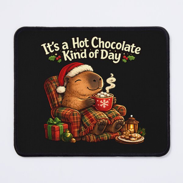 Item preview, Festive Cute Capybara Christmas Hot Chocolate Day designed and sold by Genius Geek.